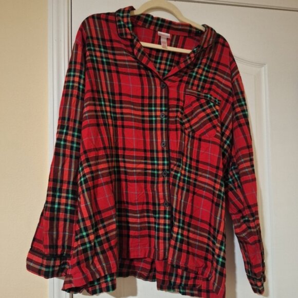 Wondershop Red Plaid Flannel Pajama Set - Picture 6 of 11